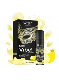 Съедобный жидкий вибратор Dual Vibe! со вкусом лимонного джина с тоником - 15 мл. - ORGIE - купить с доставкой в Ногинске