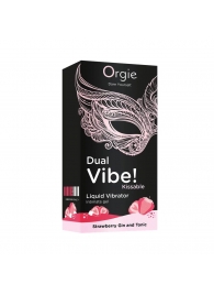 Съедобный жидкий вибратор Dual Vibe! со вкусом клубничного джина с тоником - 15 мл. - ORGIE - купить с доставкой в Ногинске