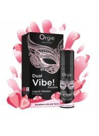 Съедобный жидкий вибратор Dual Vibe! со вкусом клубничного джина с тоником - 15 мл. - ORGIE - купить с доставкой в Ногинске