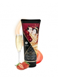Массажный крем для тела с ароматом клубники и шампанского Sparkling Strawberry Wine - 200 мл. - Shunga - купить с доставкой в Ногинске