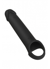 Черная насадка-удлинитель с вибрацией Vibrating Extender With Remote - Dream Toys - в Ногинске купить с доставкой