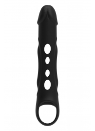 Черная насадка-удлинитель Vibrating Extender With Remote с вибрацией - Dream Toys - в Ногинске купить с доставкой