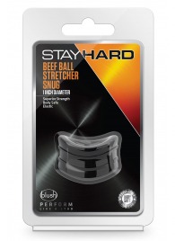 Черное эрекционное кольцо на мошонку Beef Ball Stretcher Snug - Blush Novelties - в Ногинске купить с доставкой