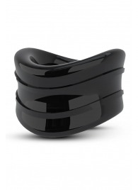 Черное эрекционное кольцо на мошонку Beef Ball Stretcher Snug - Blush Novelties - в Ногинске купить с доставкой