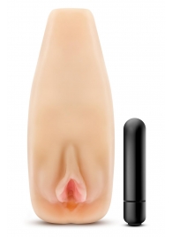 Мастурбатор-вагина с вибрацией Soft   Wet Natasha Realistic Beige Masturbator - Blush Novelties - в Ногинске купить с доставкой