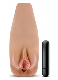 Маструбатор-вагина с вибрацией Soft   Wet Renata Realistic Tan Masturbator - Blush Novelties - в Ногинске купить с доставкой