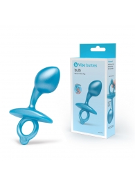 Голубая анальная пробка для массажа простаты Bulb Silicone Prostate Plug - 10,7 см. - b-Vibe - в Ногинске купить с доставкой