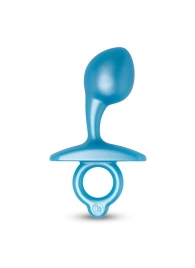 Голубая анальная пробка для массажа простаты Bulb Silicone Prostate Plug - 10,7 см. - b-Vibe - в Ногинске купить с доставкой