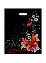 Черный пакет Glamour с вырубной ручкой (38х47 см) - Сима-Ленд - купить с доставкой в Ногинске