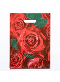 Пакет с цветочным принтом и вырубной ручкой (30х40 см) - Сима-Ленд - купить с доставкой в Ногинске