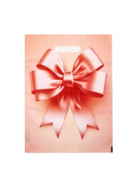 Пакет с принтом в виде банта с вырубной ручкой (30х40 см) - Сима-Ленд - купить с доставкой в Ногинске