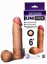Насадка для страпона фаллической формы UNICOCK 6  - 18 см. - LOVETOY (А-Полимер) - купить с доставкой в Ногинске