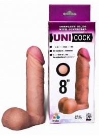 Фаллическая насадка для страпона UNICOCK 8  - 20 см. - LOVETOY (А-Полимер) - купить с доставкой в Ногинске