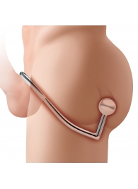 Кольцо на пенис с анальным стимулятором Stainless Steel Anal Hook   Cock Ring - BlueLine - в Ногинске купить с доставкой