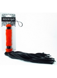 Нежная плеть с красным мехом BDSM Light - 43 см. - БДСМ Арсенал - купить с доставкой в Ногинске