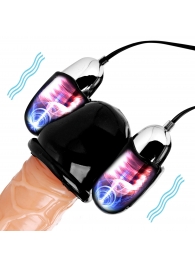 Черная стимулирующая насадка для головки полового члена Multi Speed Vibrating Penis Head Teaser - XR Brands - в Ногинске купить с доставкой