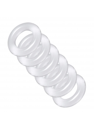 Комплект из 6 прозрачных эрекционных колец Ring Master Custom Ball Stretcher Kit - XR Brands - в Ногинске купить с доставкой