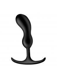 Черный массажер простаты с утяжелителями Premium Silicone Weighted Prostate Plug Medium - 16,3 см. - XR Brands - в Ногинске купить с доставкой
