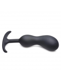 Черный массажер простаты с утяжелителями Premium Silicone Weighted Prostate Plug Large - 18,8 см. - XR Brands - в Ногинске купить с доставкой