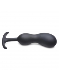 Черный массажер простаты с утяжелителями Premium Silicone Weighted Prostate Plug XL - 20,8 см. - XR Brands - в Ногинске купить с доставкой