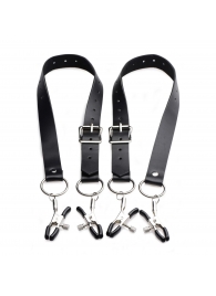 Ремни с зажимами для половых губ Spread Labia Spreader Straps with Clamps - XR Brands - купить с доставкой в Ногинске