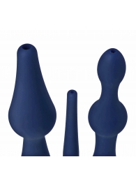 Набор из 3 универсальных насадок для анального душа Universal 3 Piece Silicone Enema Attachment Set - XR Brands - купить с доставкой в Ногинске