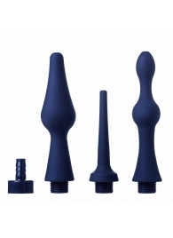 Набор из 3 универсальных насадок для анального душа Universal 3 Piece Silicone Enema Attachment Set - XR Brands - купить с доставкой в Ногинске