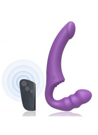 Фиолетовый безремневой страпон Straples Strap-On Dildo - Erokay - купить с доставкой в Ногинске
