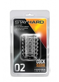 Прозрачная насадка на пенис с шишечками STAY HARD COCK SLEEVE 02 CLEAR - Blush Novelties - в Ногинске купить с доставкой