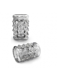 Прозрачная насадка с капельками STAY HARD COCK SLEEVE 05 CLEAR - Blush Novelties - в Ногинске купить с доставкой