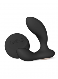 Черный вибромассажер простаты с пультом ДУ Hugo 2 Remote - Lelo - в Ногинске купить с доставкой