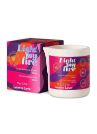 Массажная свеча Light My Fire с ароматом моной - 80 мл. - Love to Love - купить с доставкой в Ногинске