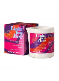 Массажная свеча Light My Fire Coconut с ароматом кокоса - 65 гр. - Love to Love - купить с доставкой в Ногинске