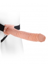 Фаллопротез телесного цвета Hollow Strap-On - 29 см. - Pipedream - купить с доставкой в Ногинске