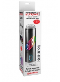 Перезаряжаемый мастурбатор-ротик Extreme Toyz Rechargeable Roto-Bator Mouth - Pipedream - в Ногинске купить с доставкой