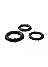 Набор из 3 черных эрекционных колец Babooom Ring Set - Adrien Lastic - в Ногинске купить с доставкой
