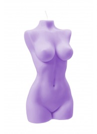 Фиолетовая интерьерная свеча в форме женского торса - 850 гр. - Pecado - купить с доставкой в Ногинске