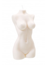 Белая интерьерная свеча в форме женского торса - 850 гр. - Pecado - купить с доставкой в Ногинске