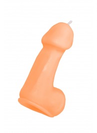 Оранжевая свеча в форме пениса - 47 гр. - Pecado - купить с доставкой в Ногинске
