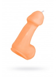 Оранжевая свеча в форме пениса - 47 гр. - Pecado - купить с доставкой в Ногинске