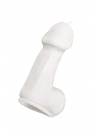 Белая свеча в форме пениса - 47 гр. - Pecado - купить с доставкой в Ногинске