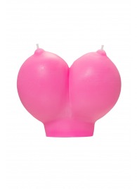 Розовая свеча «Сиськи» - 150 гр. - Pecado - купить с доставкой в Ногинске