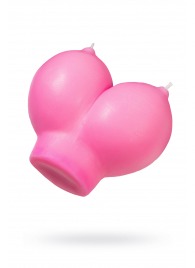 Розовая свеча «Сиськи» - 150 гр. - Pecado - купить с доставкой в Ногинске