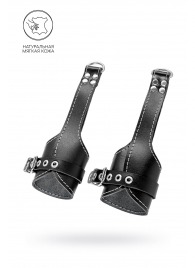 Черные подвесы с белой строчкой - Pecado - купить с доставкой в Ногинске