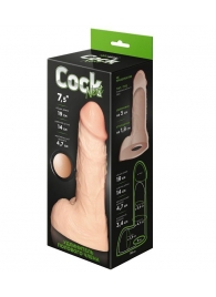 Телесный фаллоудлинитель с мошонкой Cock Next - 19 см. - LOVETOY (А-Полимер) - в Ногинске купить с доставкой