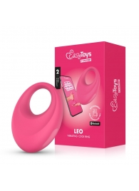 Розовое интерактивное эрекционное виброкольцо Leo - Easy toys - в Ногинске купить с доставкой
