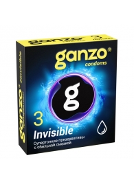 Супертонкие презервативы Ganzo Invisible - 3 шт. - Ganzo - купить с доставкой в Ногинске