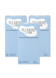 Набор из 3 упаковок ультратонких презервативов Pleasure Lab (по 12 шт.) - Pleasure Lab - купить с доставкой в Ногинске