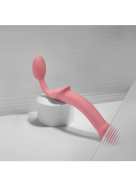 Розовый безремневой страпон Strap-on-me Semi-Realistic Bendable Strap-On size S - Strap-on-me - купить с доставкой в Ногинске