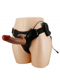 Мужской полый страпон с вибрацией Marion - Baile - купить с доставкой в Ногинске